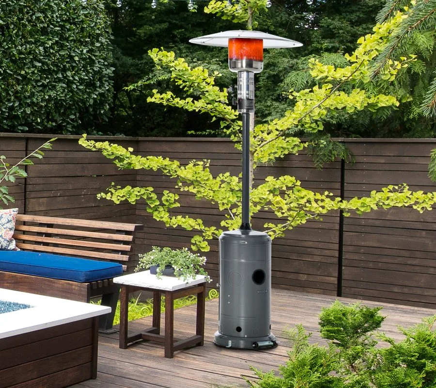 Umbrella patio heater, front view